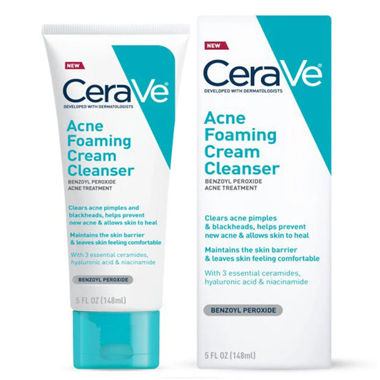 CeraVe  Cerave Acne Foaming Cream Cleanser 4% Benzoyl Peroxide Acne Treatment 150Ml