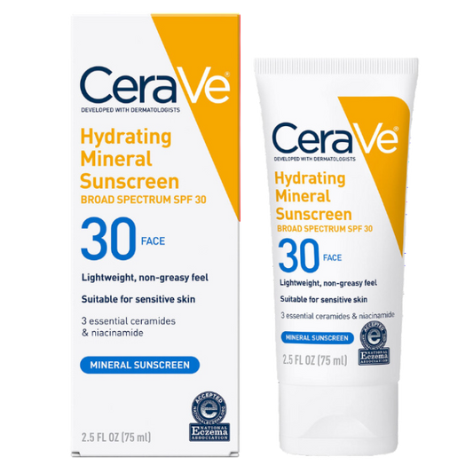 CeraVe  Cerave Hydrating Sunscreen Broad Spectrum Spf 30 Mineral Sunscreen 75Ml