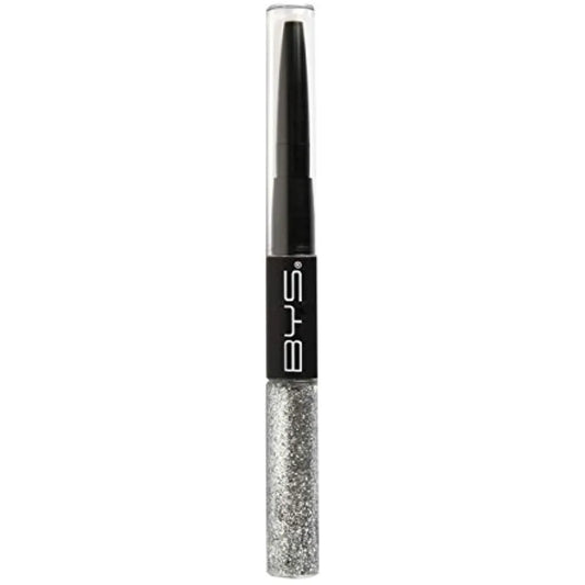 BYS  Kohl Eye Lining Pencil, 102 Black & Silver Glitter pcs